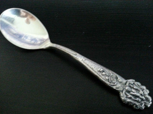 Vintage solid silver spoons Italy eagle 900 Sterling great gift
