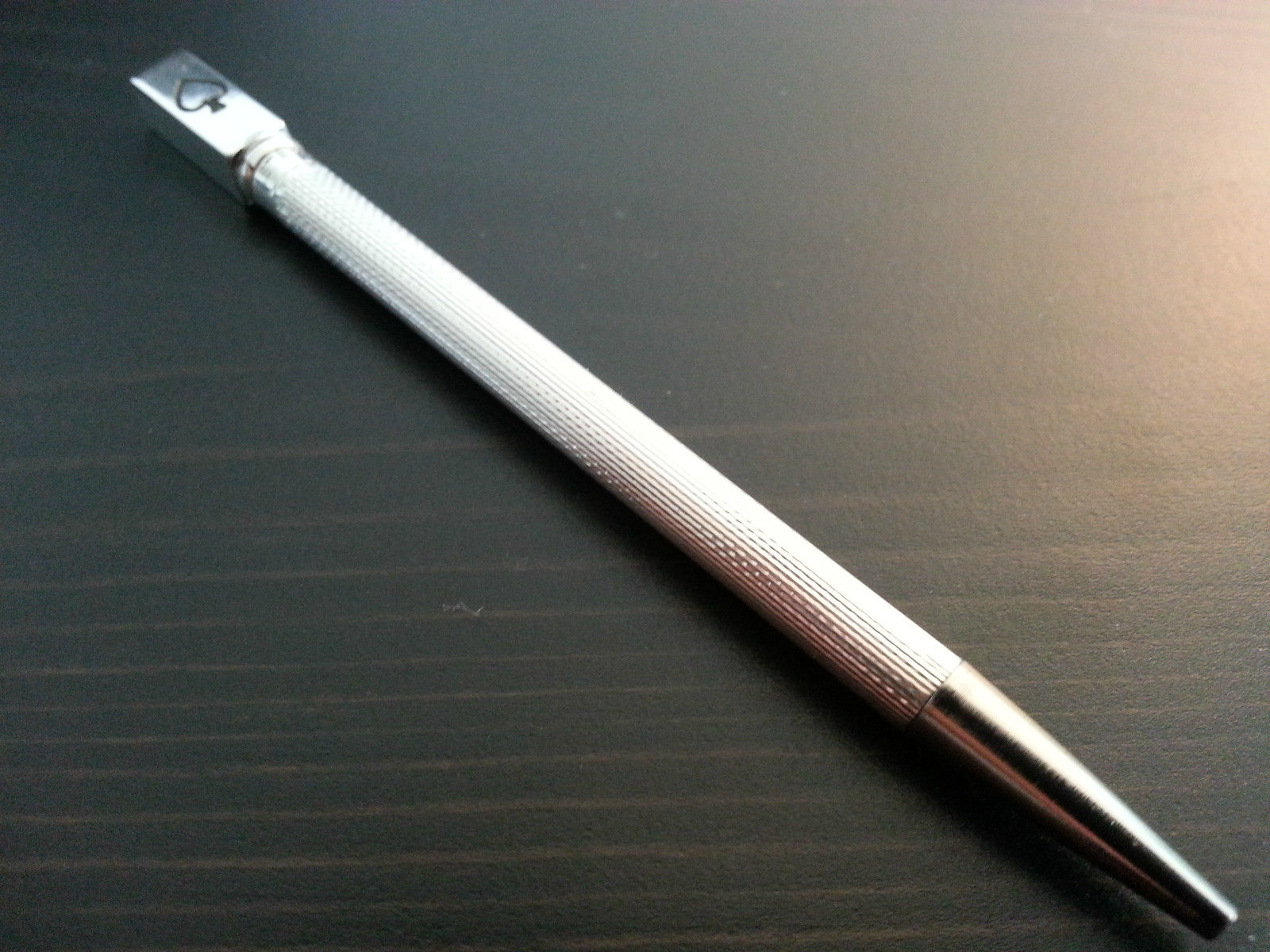 Vintage Sterling silver propelling pencil Spades USA America