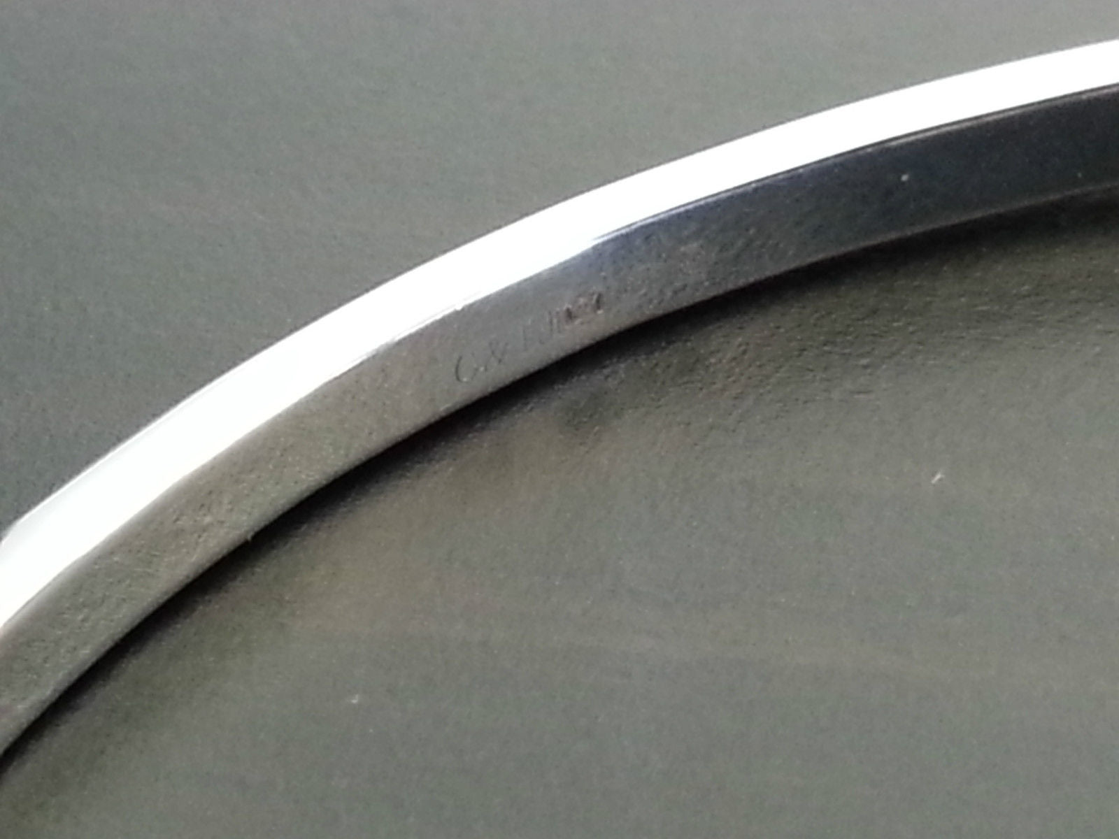 Modern Sterling silver set bangle and earrings with Cubic Zirconia stones