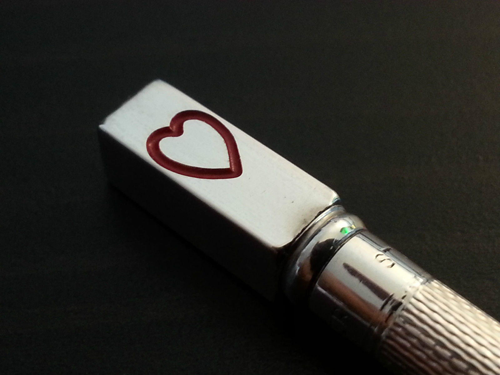 Vintage solid silver propelling pencil Hearts Sterling USA America great gift