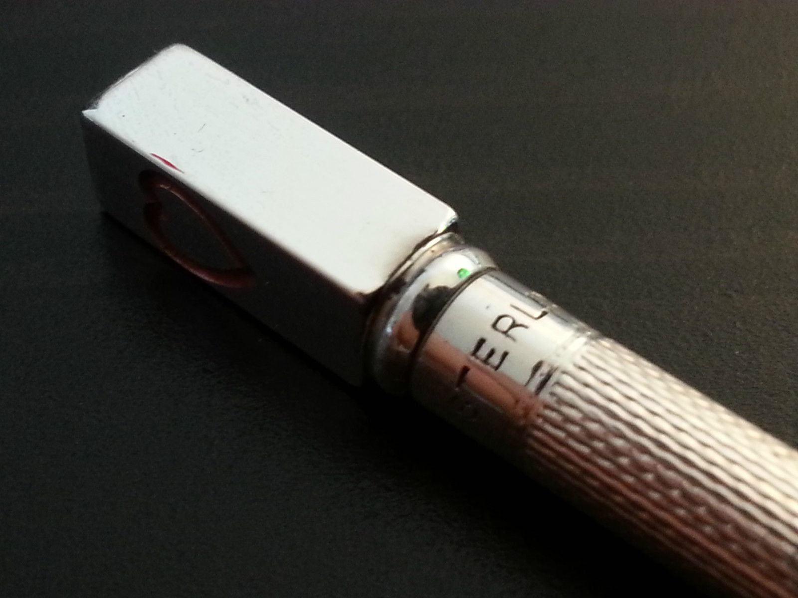 Vintage solid silver propelling pencil Hearts Sterling USA America great gift