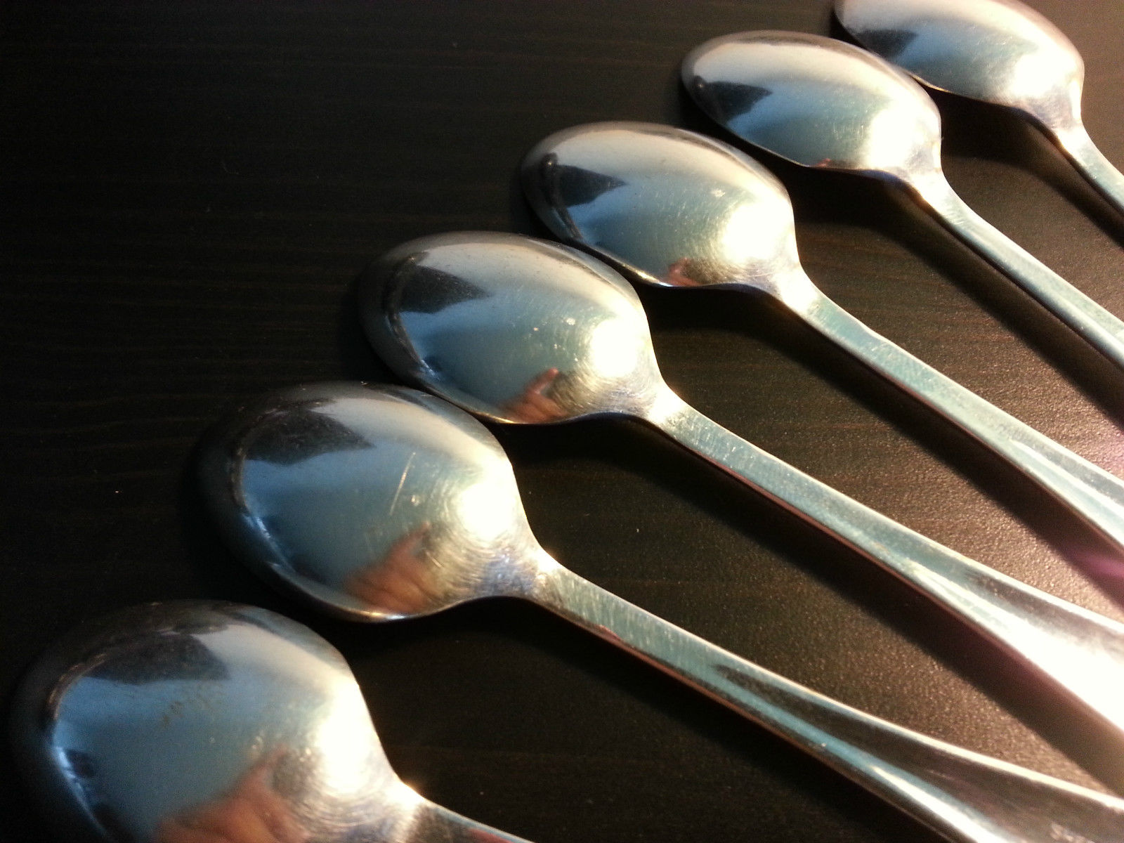 Antique silver plated tea set of six spoons British Empire Sheffield