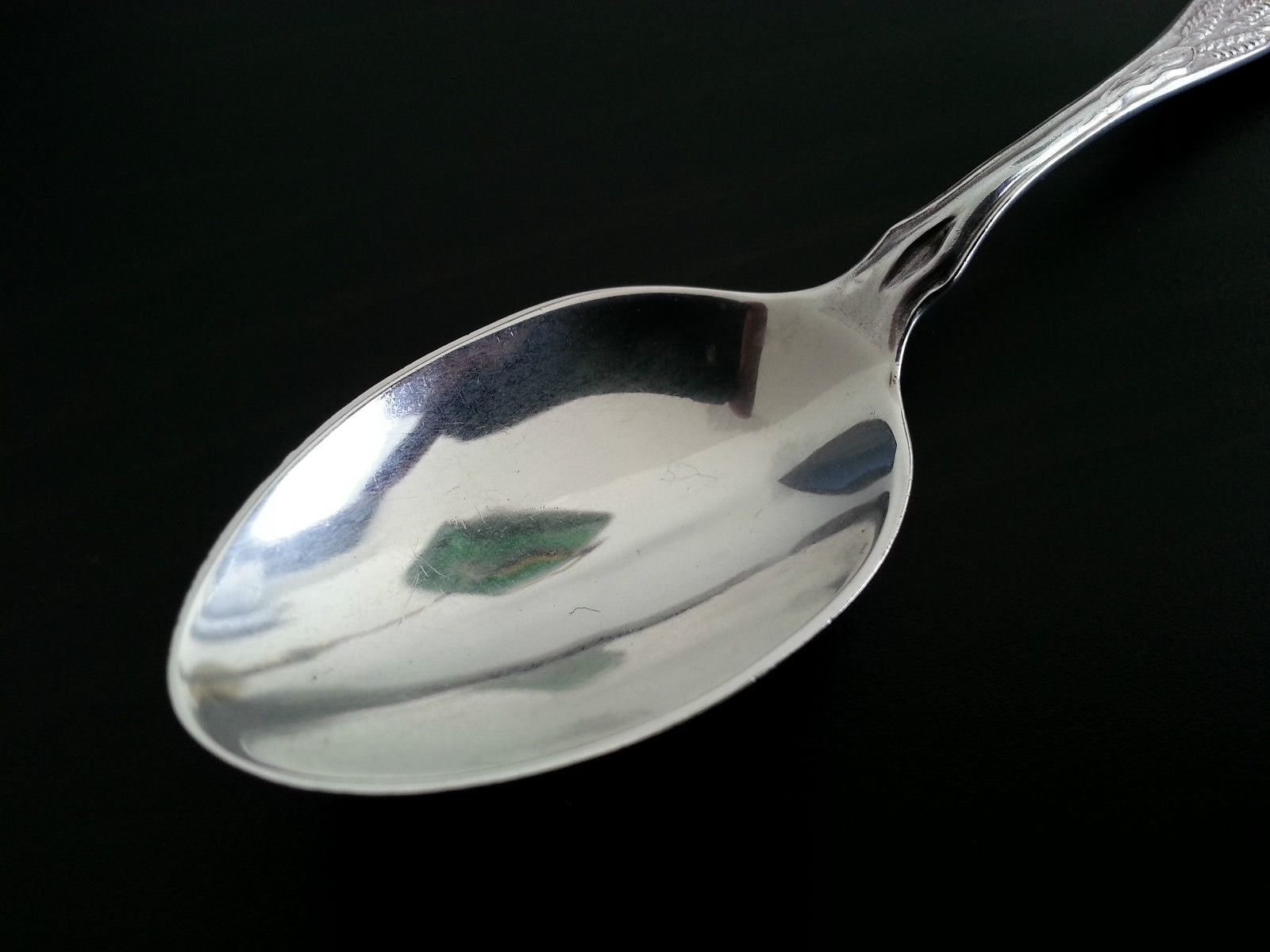 Imagen de esmalte de Montreal cuchara de plata maciza Concordia Salus Canadá león Sterling