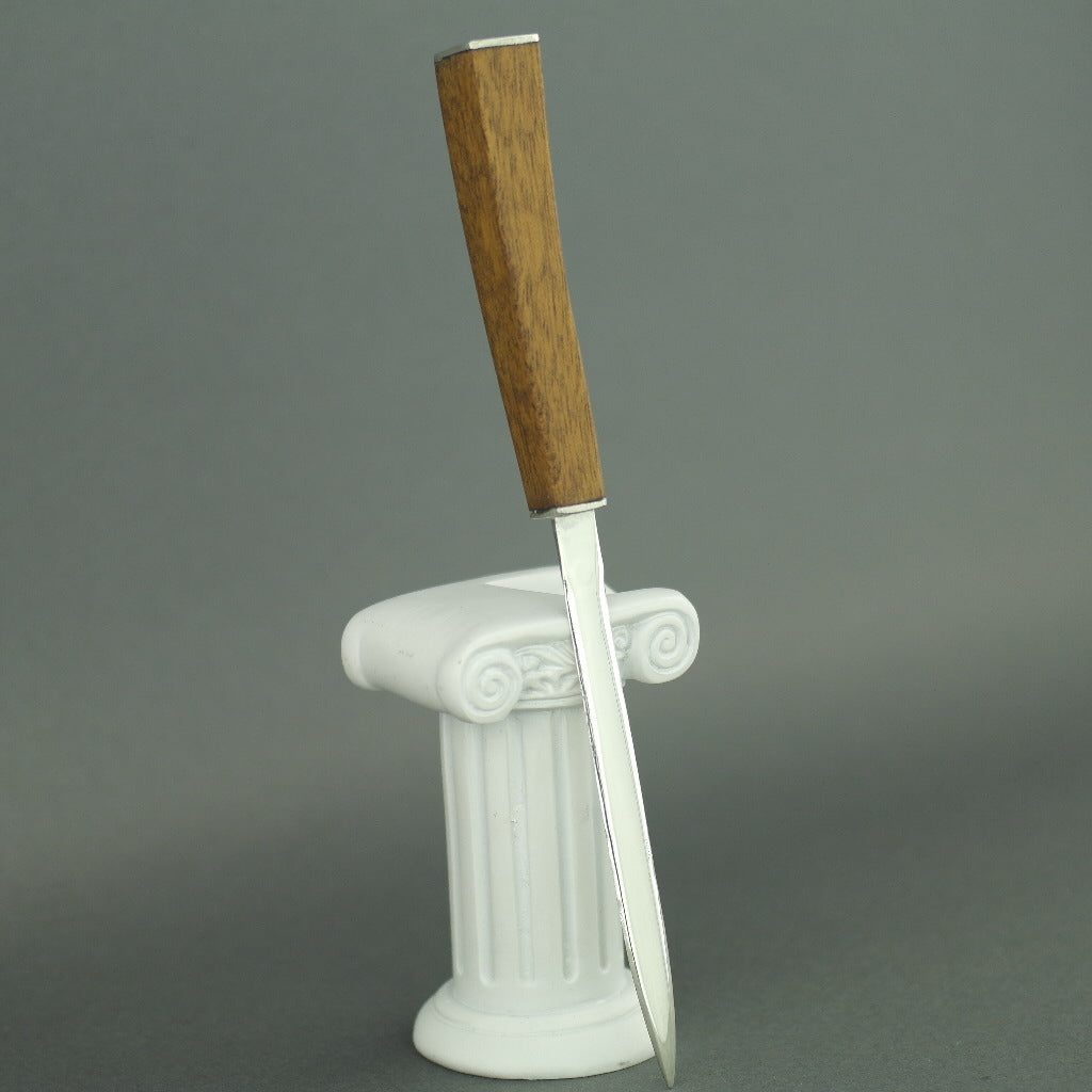 Elegant sterling silver letter opener with solid wood handle maked DIM made in London GCK