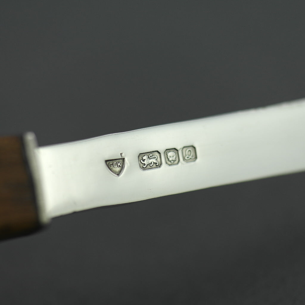 Eleganter Brieföffner aus Sterlingsilber mit Massivholzgriff, hergestellt von DIM, hergestellt in London GCK