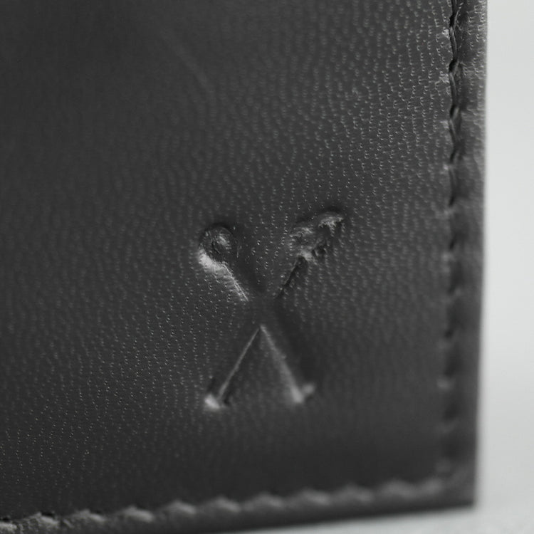 Edward Robertson London black goat leather wallet card holder