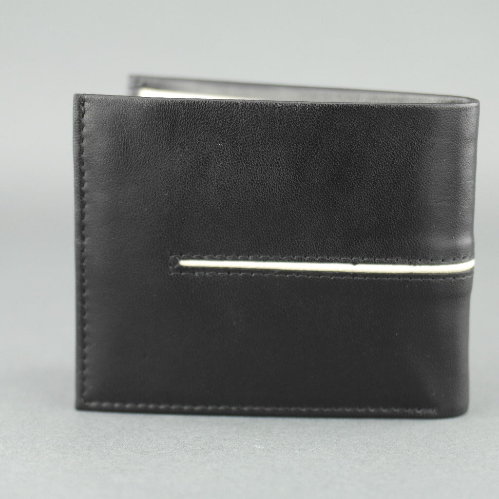 Edward Robertson London black goat leather wallet card holder