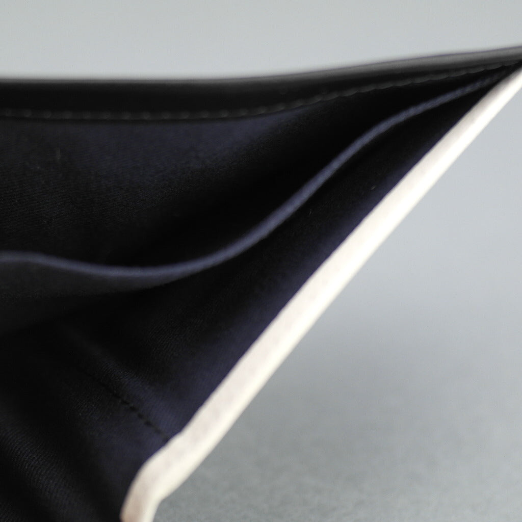 Edward Robertson London black goat leather wallet card holder