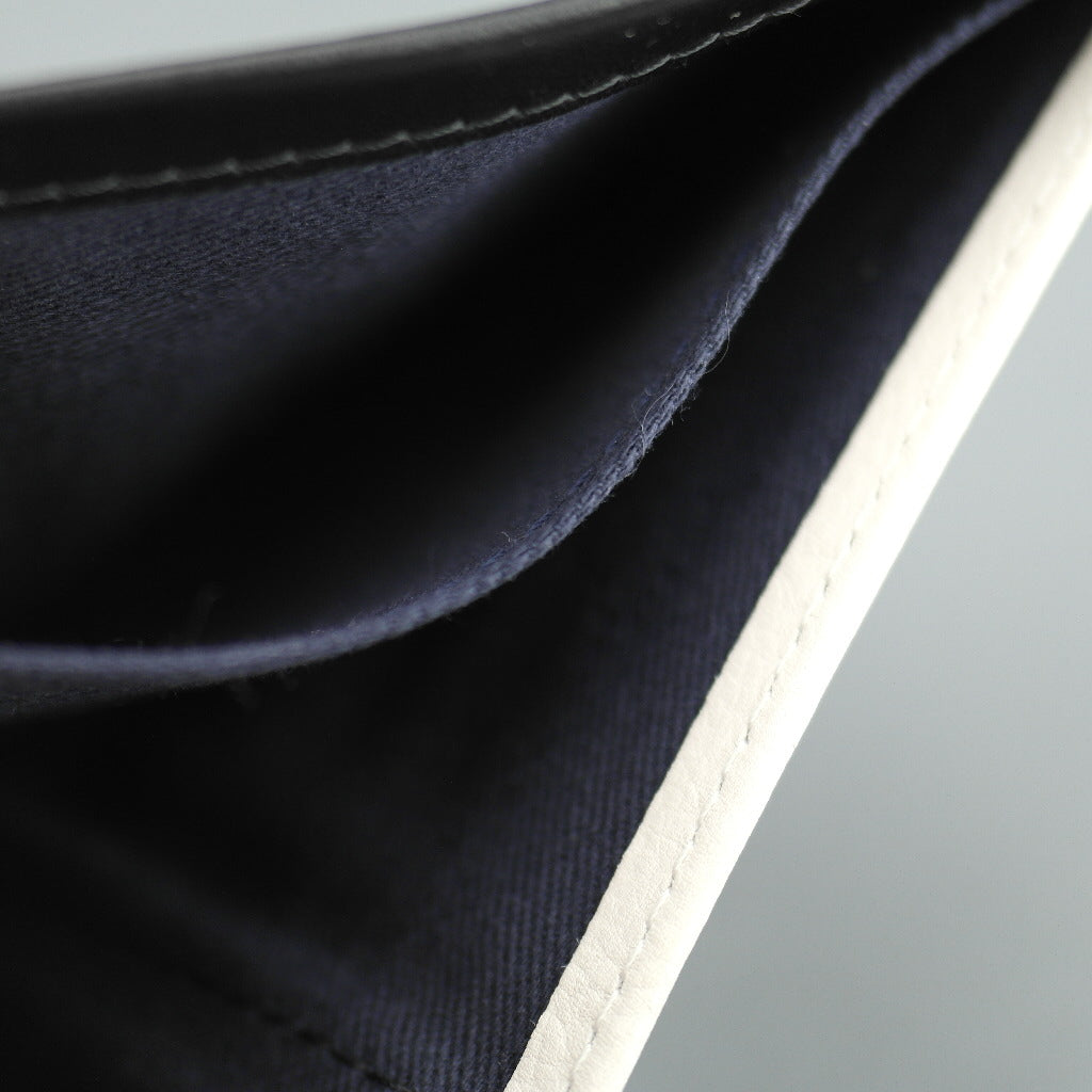 Edward Robertson London black goat leather wallet card holder