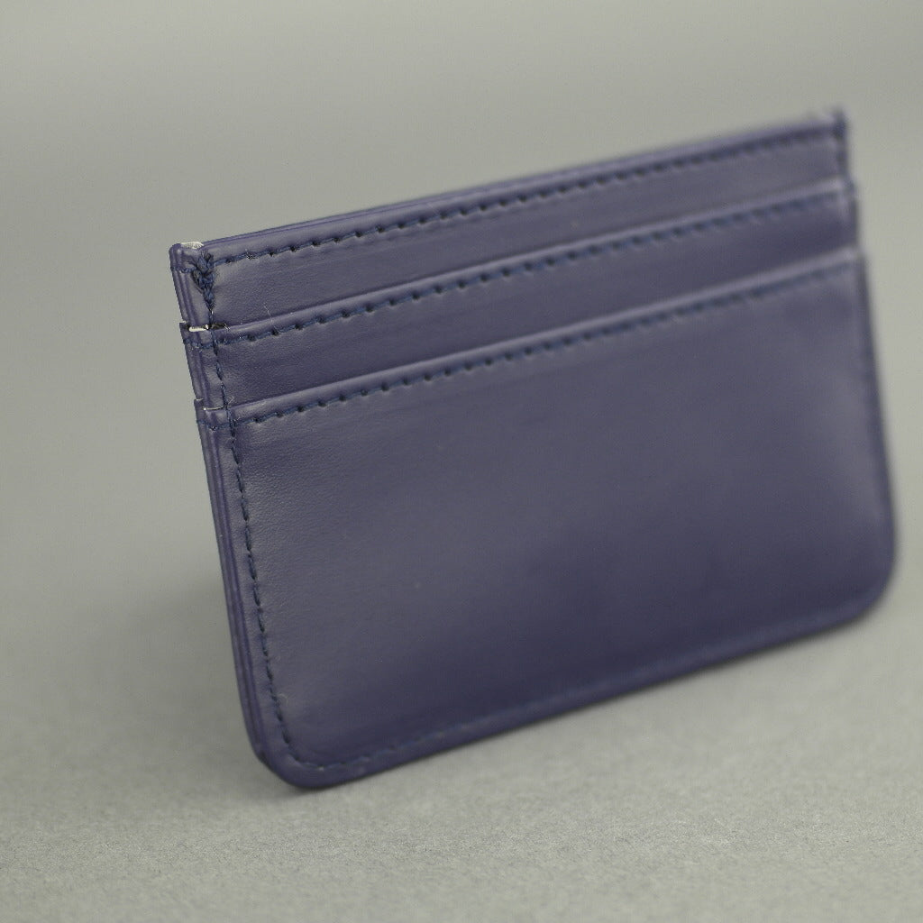 Crooks & Castles Los Angeles Bronson Navy Leather Card Holder