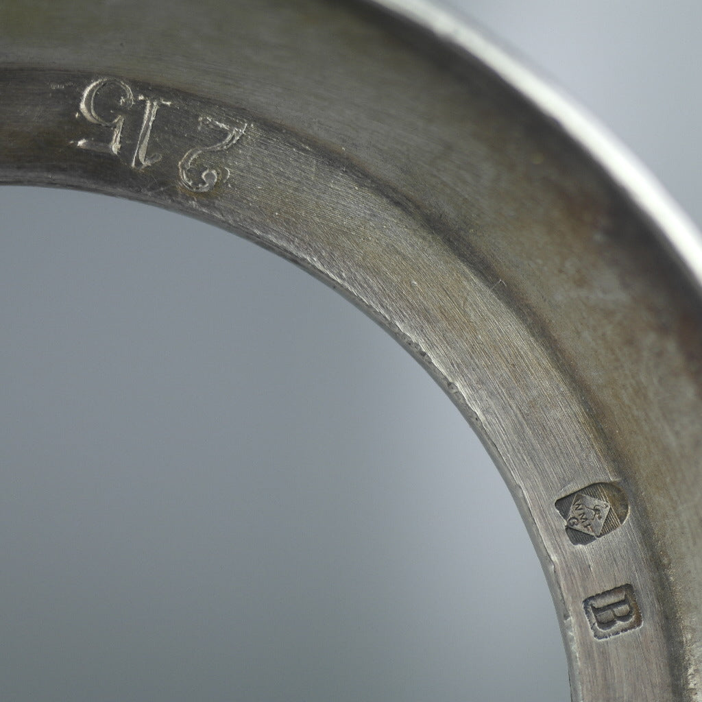 Antique Art Nouveau WMF pair glass holders cups Albin Muller Britannia metal