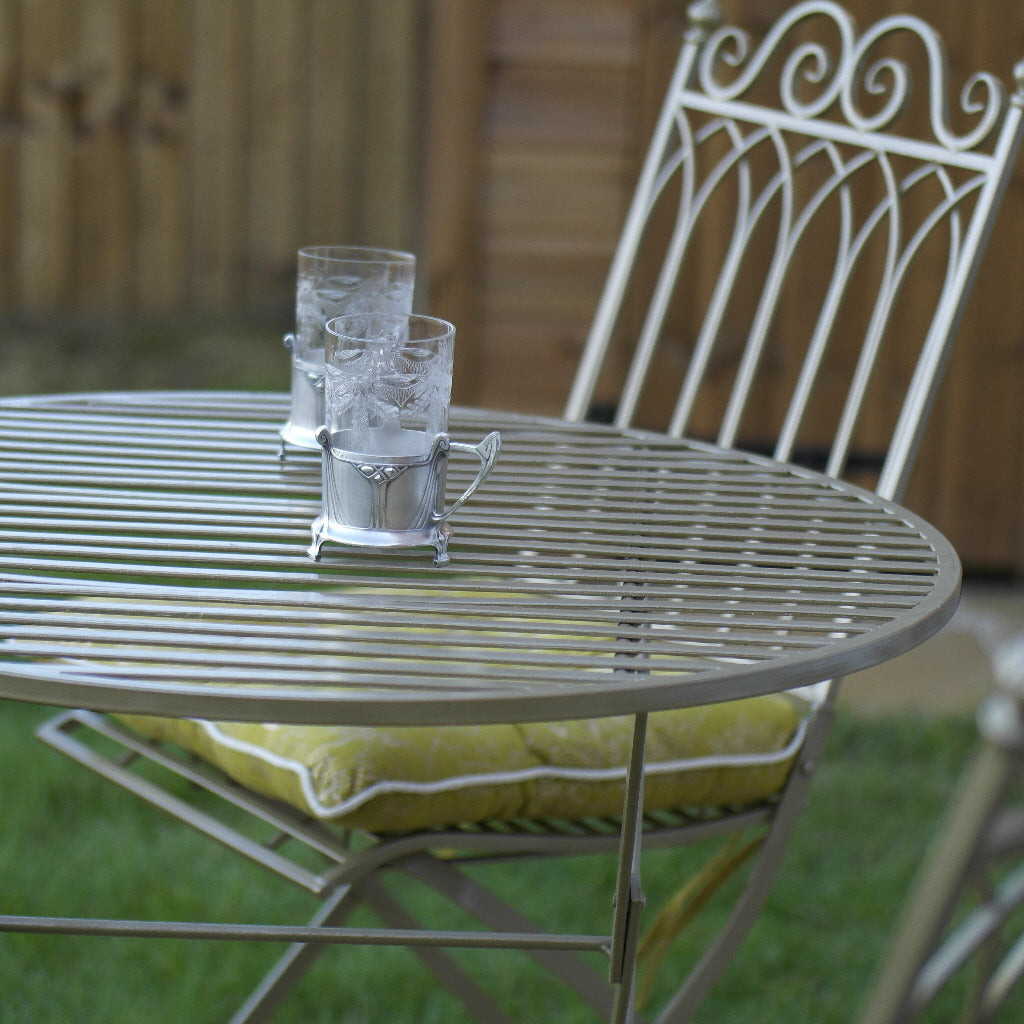Antique Art Nouveau WMF pair glass holders cups Albin Muller Britannia metal