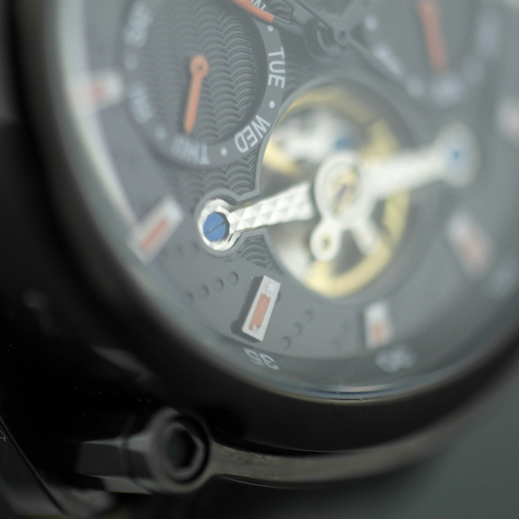 Constantin Weisz Automatic wrist watch with open heart and leather strap