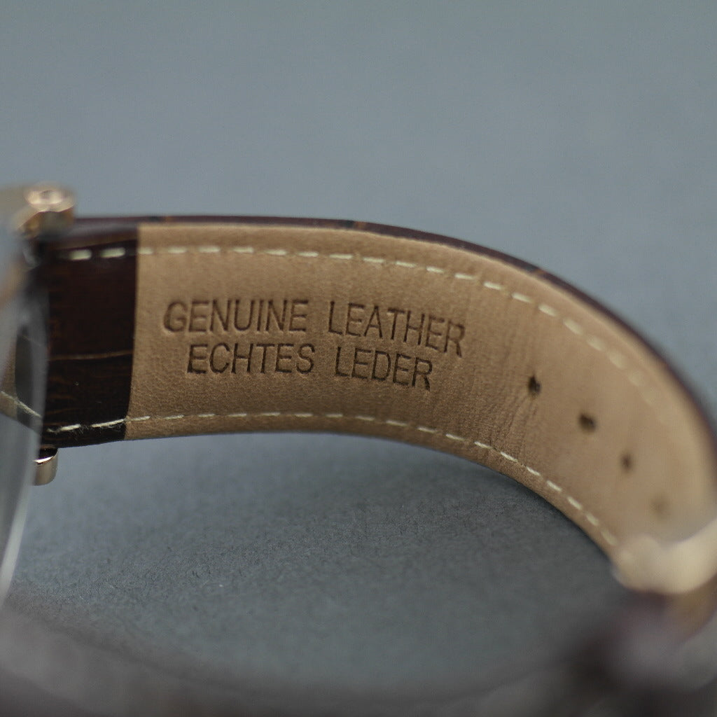 Constantin Weisz 35 Jewels vergoldete Automatik-Armbanduhr Day Night für Herren mit braunem Zifferblatt