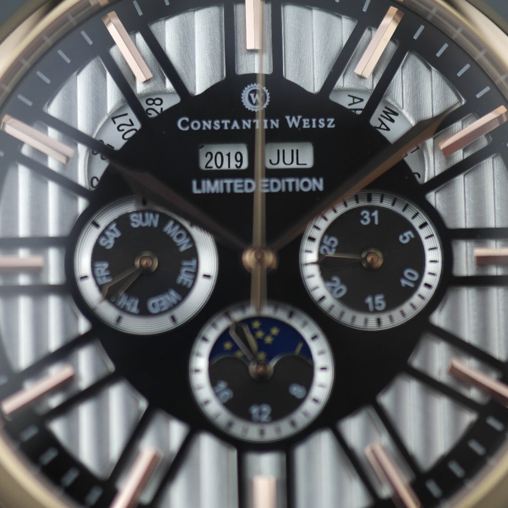 Constantin Weisz Limited Edition vergoldete Automatik-Armbanduhr Day Night