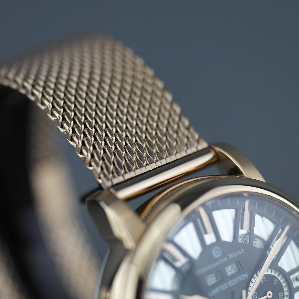 Constantin Weisz Limited Edition gold plated Automatic wrist watch Day Night