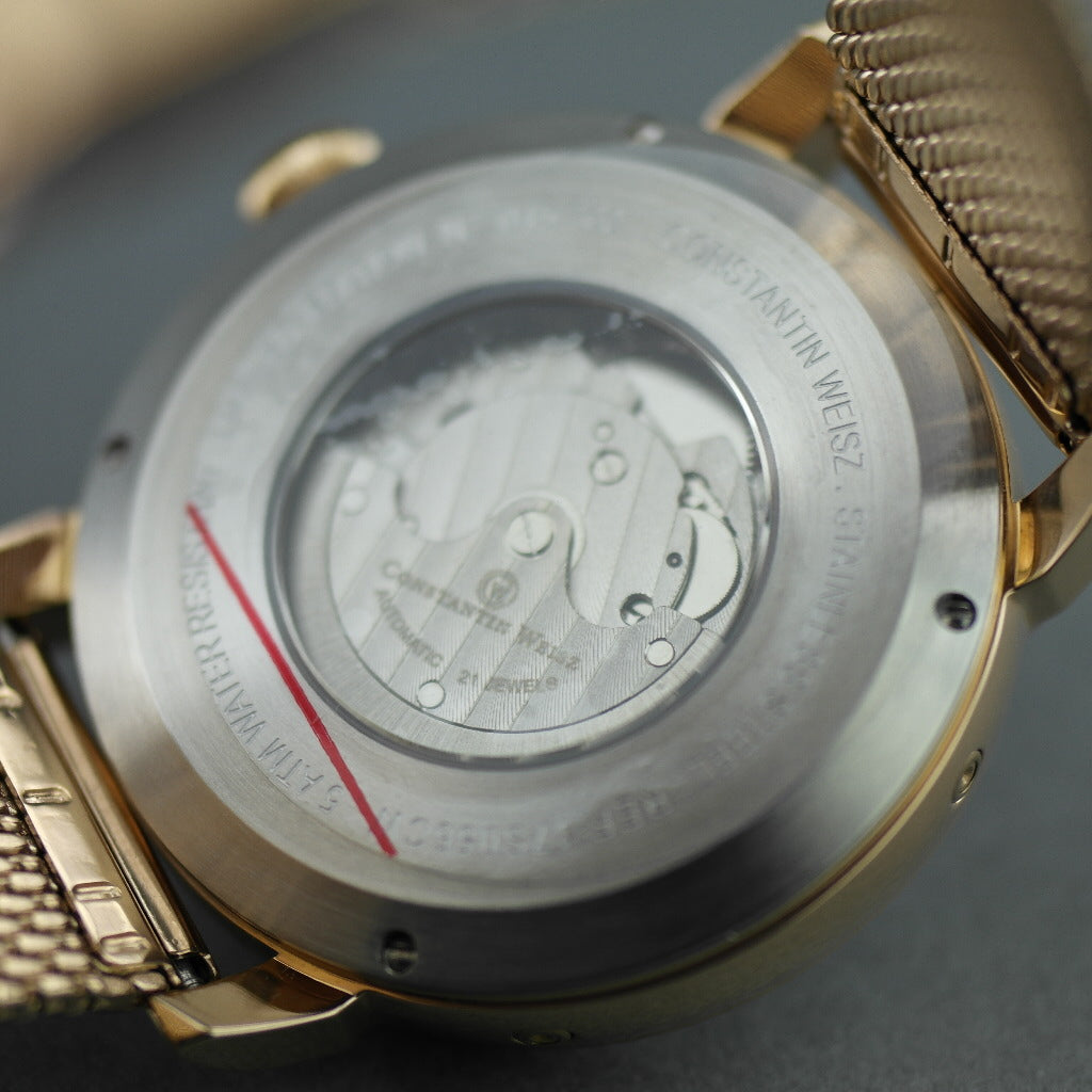 Constantin Weisz Limited Edition gold plated Automatic wrist watch Day Night