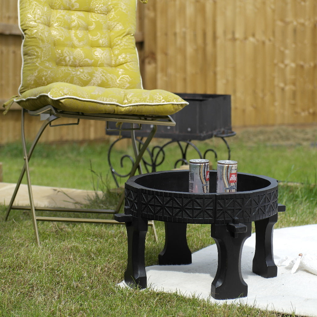 Rustic black party Massa Wooden Tray table from DAY Birger Et Mikkelsen Home