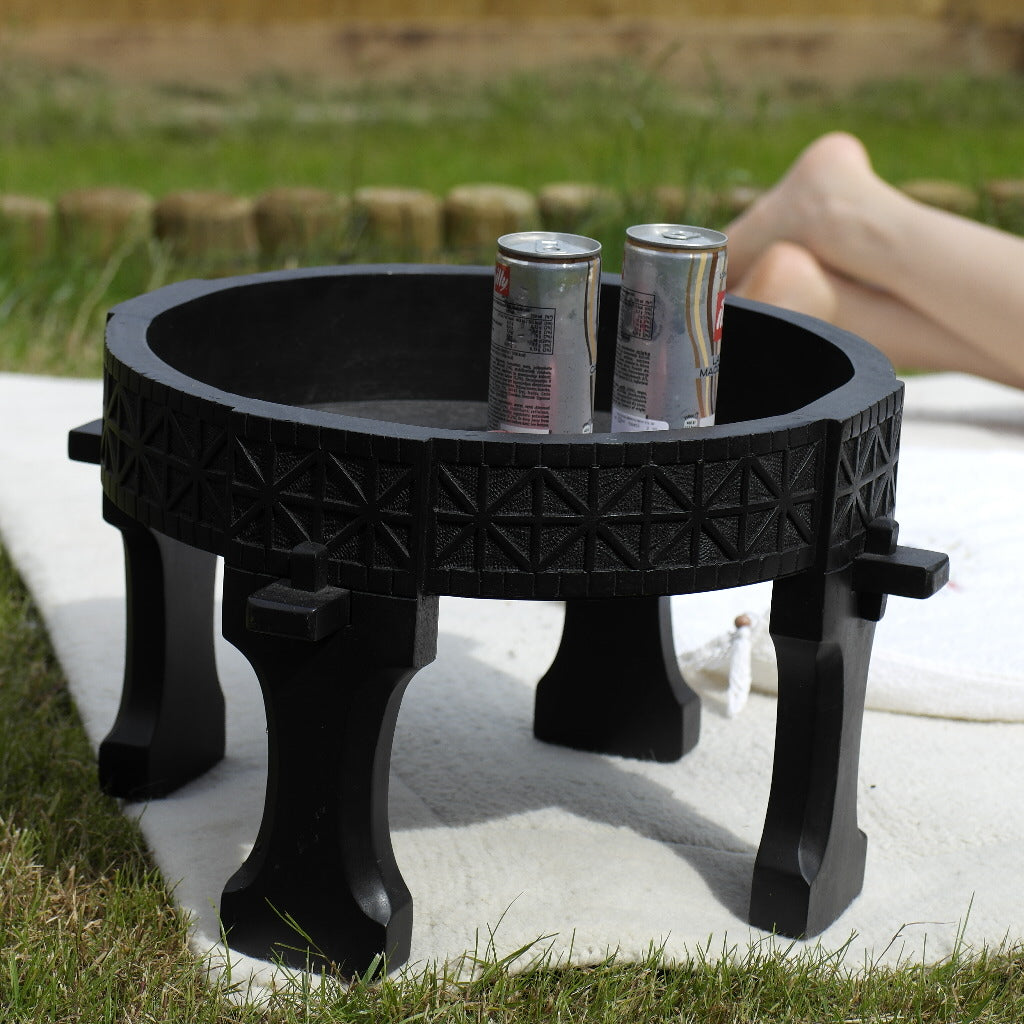 Rustic black party Massa Wooden Tray table from DAY Birger Et Mikkelsen Home