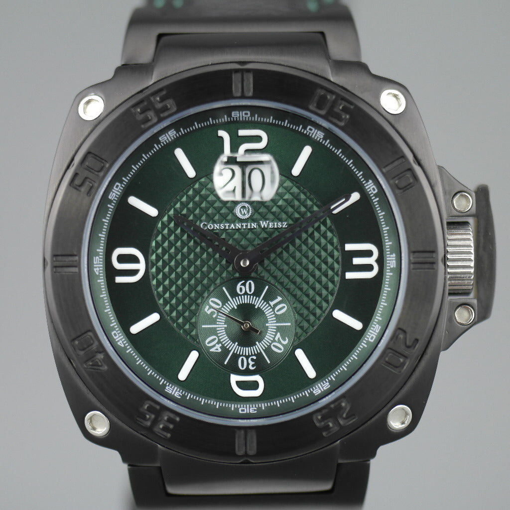 Constantin Weisz 20 jewels Gent's Automatic wrist watch British Rase green dial and leather strap