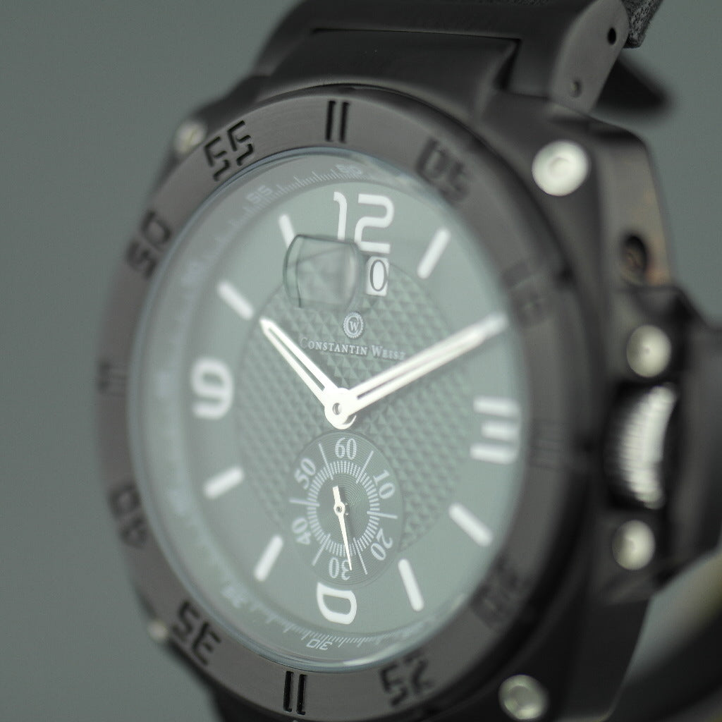 Constantin Weisz 20 Jewels Gent's Automatik-Armbanduhr, britisches Rase-grünes Zifferblatt und Lederarmband