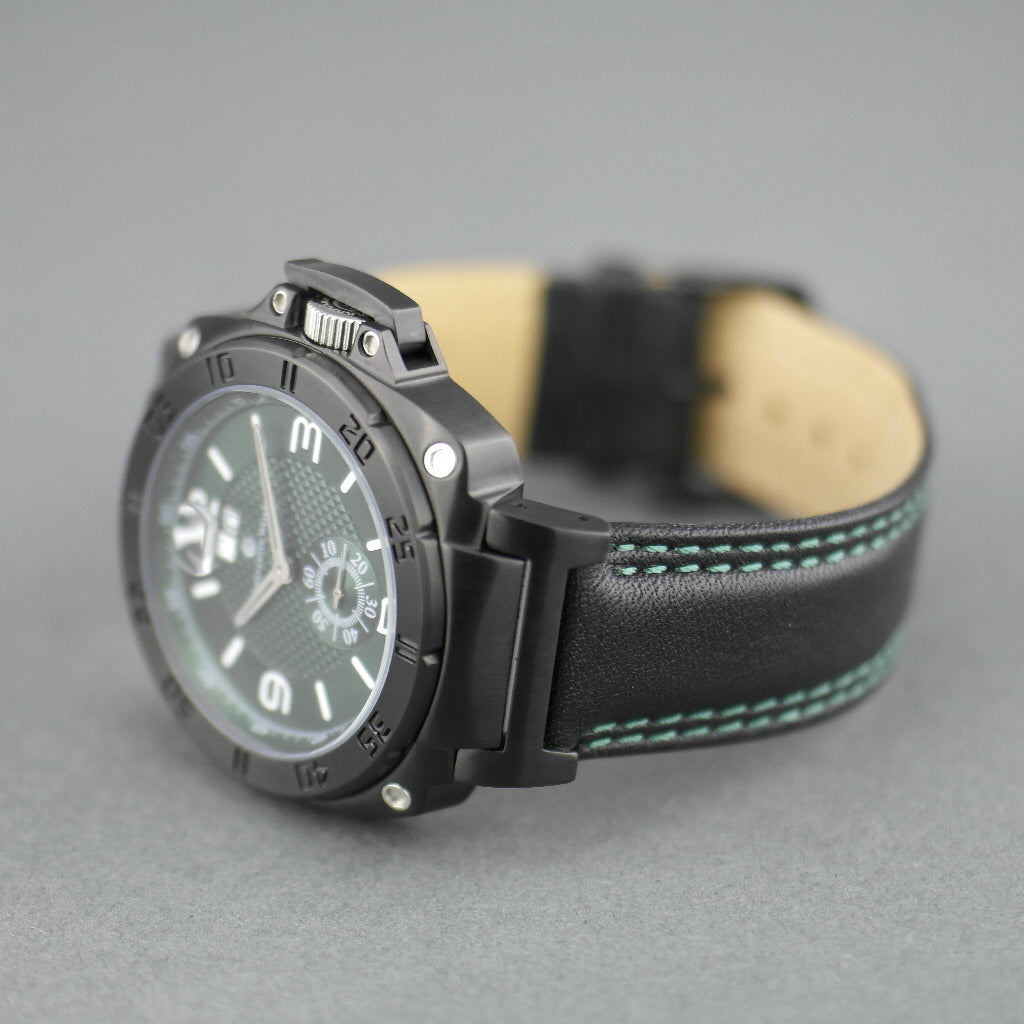 Constantin Weisz 20 Jewels Gent's Automatik-Armbanduhr, britisches Rase-grünes Zifferblatt und Lederarmband