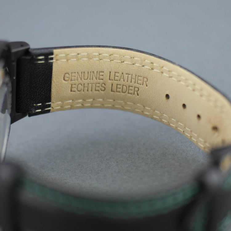 Constantin Weisz 20 joyas Reloj de pulsera automático para caballero British Rase esfera verde y correa de cuero