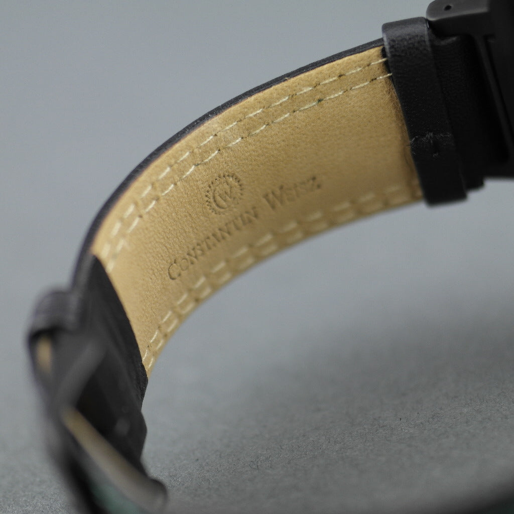 Constantin Weisz 20 Jewels Gent's Automatik-Armbanduhr, britisches Rase-grünes Zifferblatt und Lederarmband