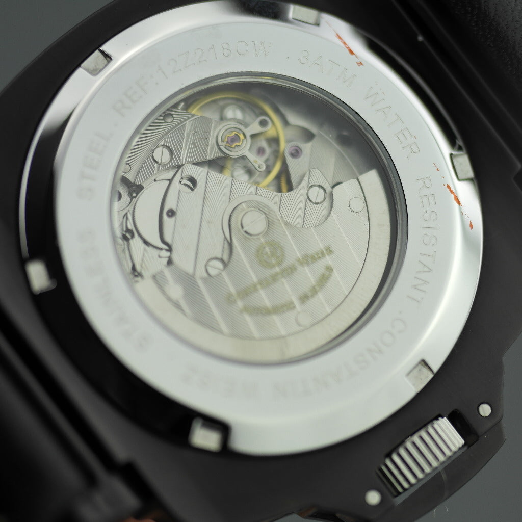Constantin Weisz 20 Jewels Gent's Automatik-Armbanduhr, britisches Rase-grünes Zifferblatt und Lederarmband