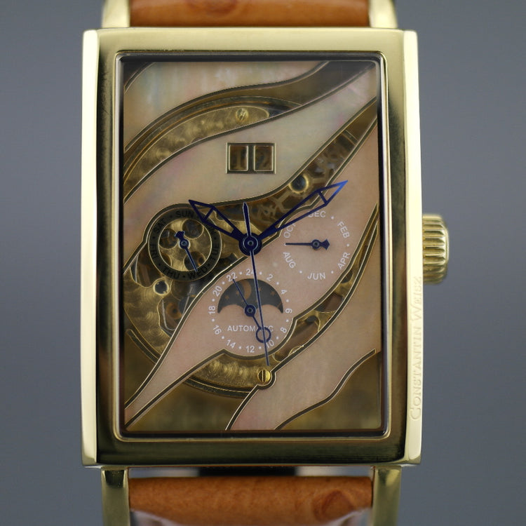 Constantin Weisz Gent's Automatic gold plated wrist watch with Nacre dial