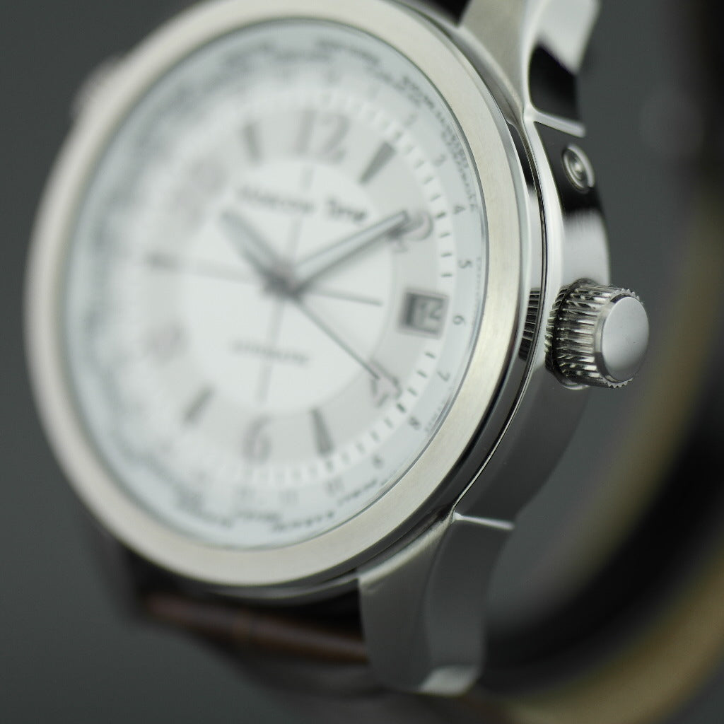 Hora de Moscú un cronómetro mundial Reloj de pulsera automático para caballero