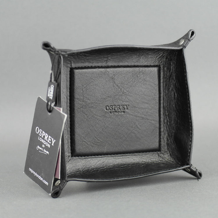 OSPREY London by Graeme Ellisdon black genuine leather coin tray - Glazed Calf