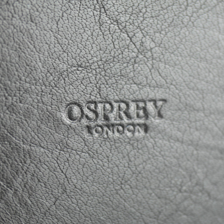 OSPREY London by Graeme Ellisdon schwarzes Münztablett aus echtem Leder – glasiertes Kalbsleder 
