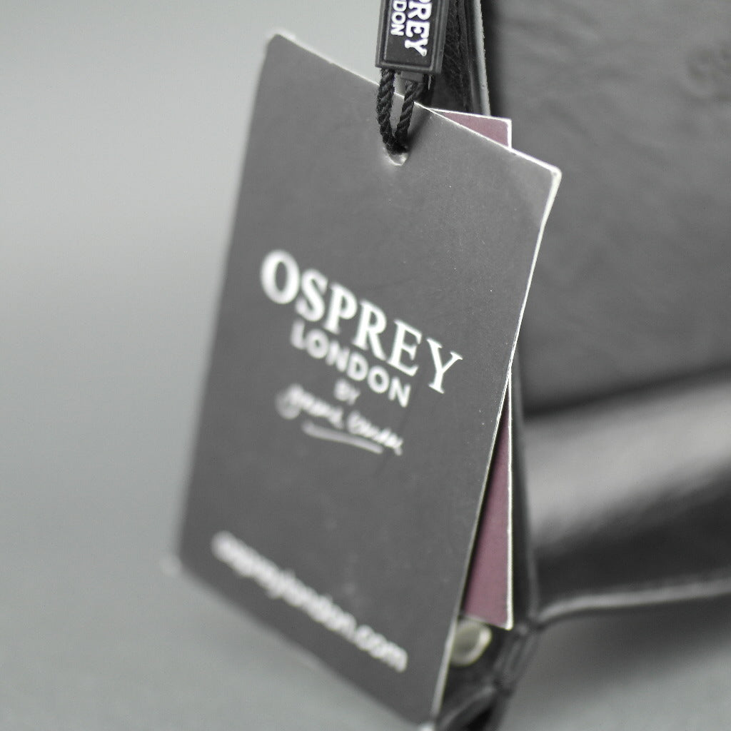 OSPREY London by Graeme Ellisdon bandeja para monedas de cuero genuino negro - Glazed Calf 