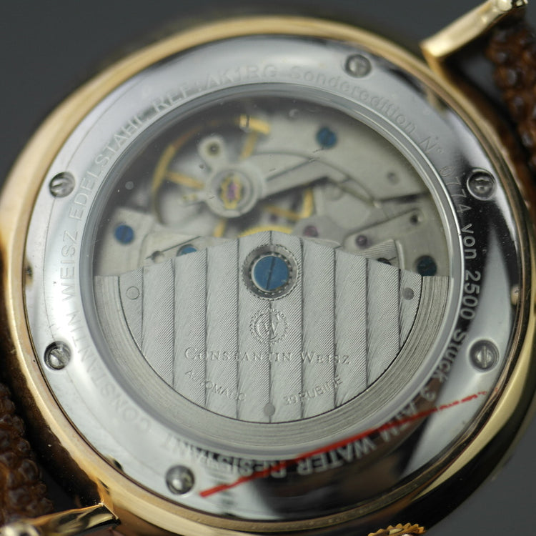 Constantin Weisz Edición limitada Reloj de pulsera automático para caballero 39 joyas con correa de piel