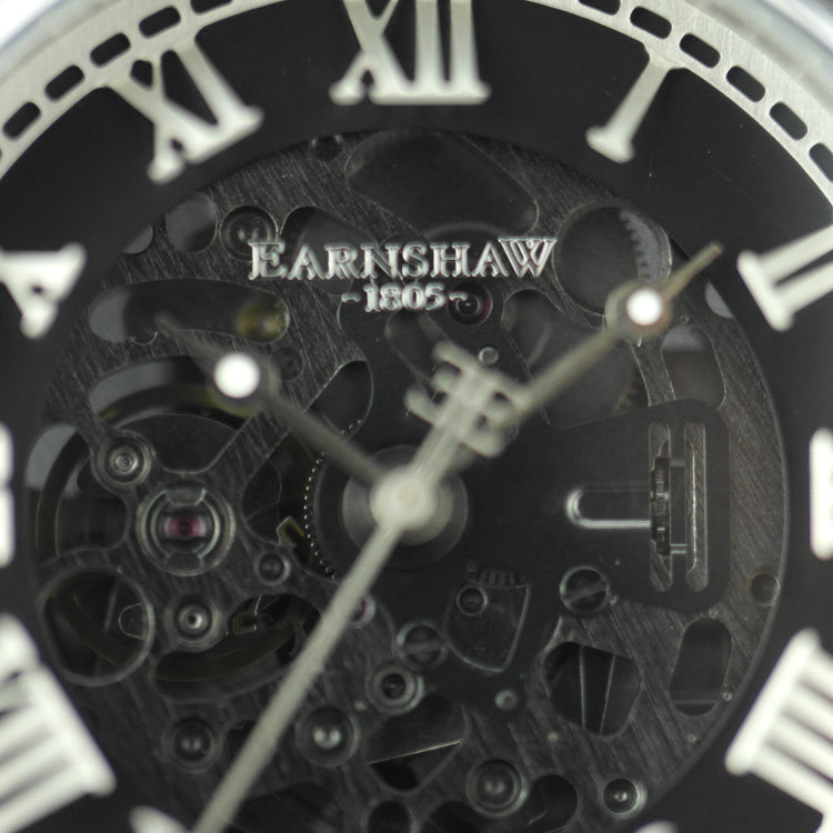Thomas Earnshaw Longitude Alta Skeleton Reloj de pulsera automático con correa de cuero