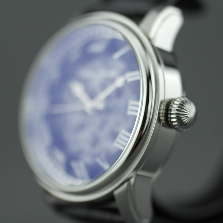 Thomas Earnshaw Longitude Alta Skeleton Reloj de pulsera automático con correa de cuero