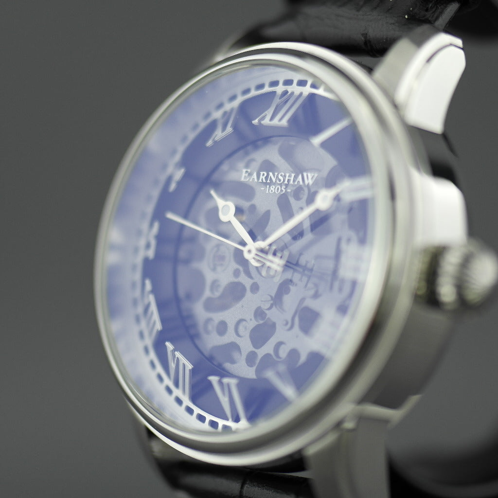 Thomas Earnshaw Longitude Alta Skeleton Automatic wrist watch leather strap