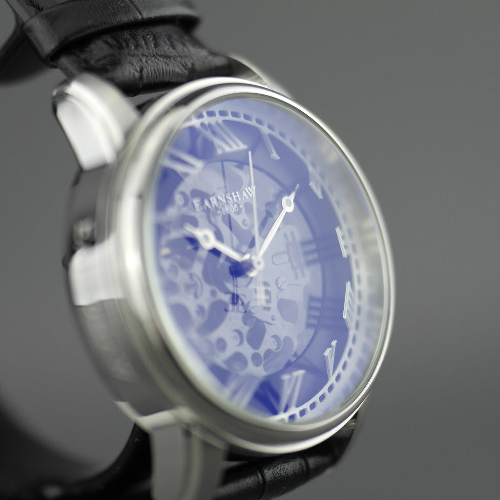 Thomas Earnshaw Longitude Alta Skeleton Automatic wrist watch leather strap