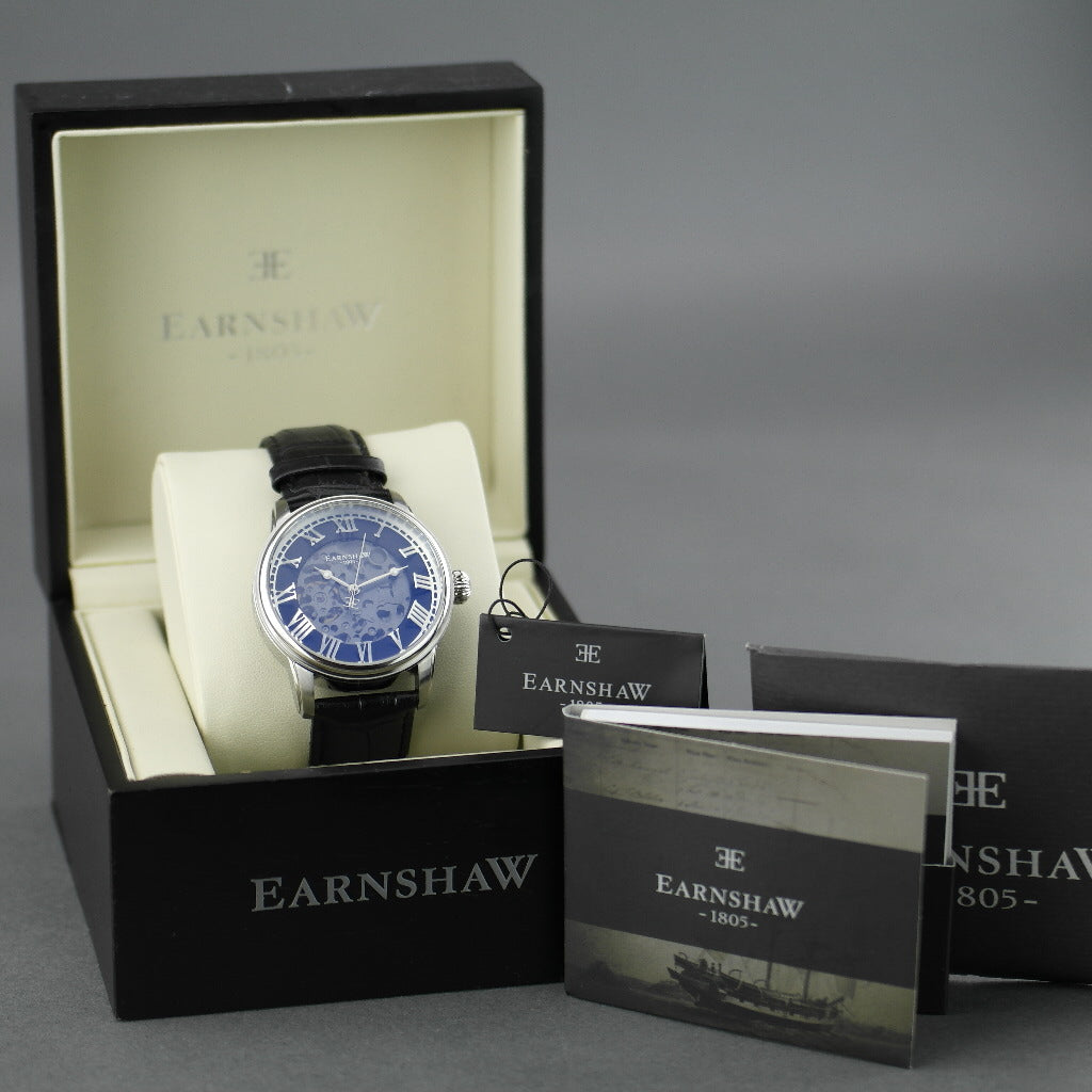 Thomas Earnshaw Longitude Alta Skeleton Automatic wrist watch leather strap