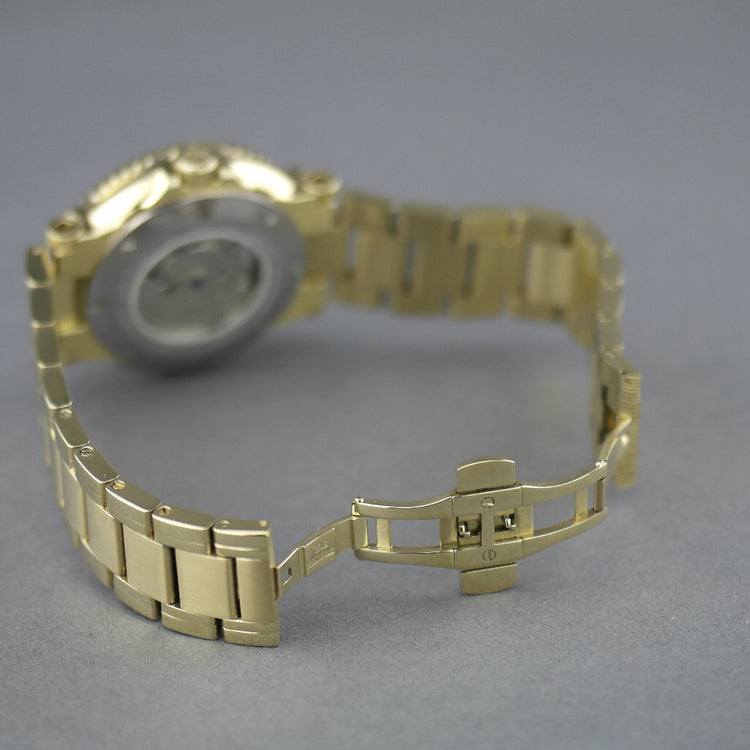 Constantin Weisz, 21 Juwelen, vergoldete Herren-Sport-Automatikarmbanduhr mit Armband, 10 ATM