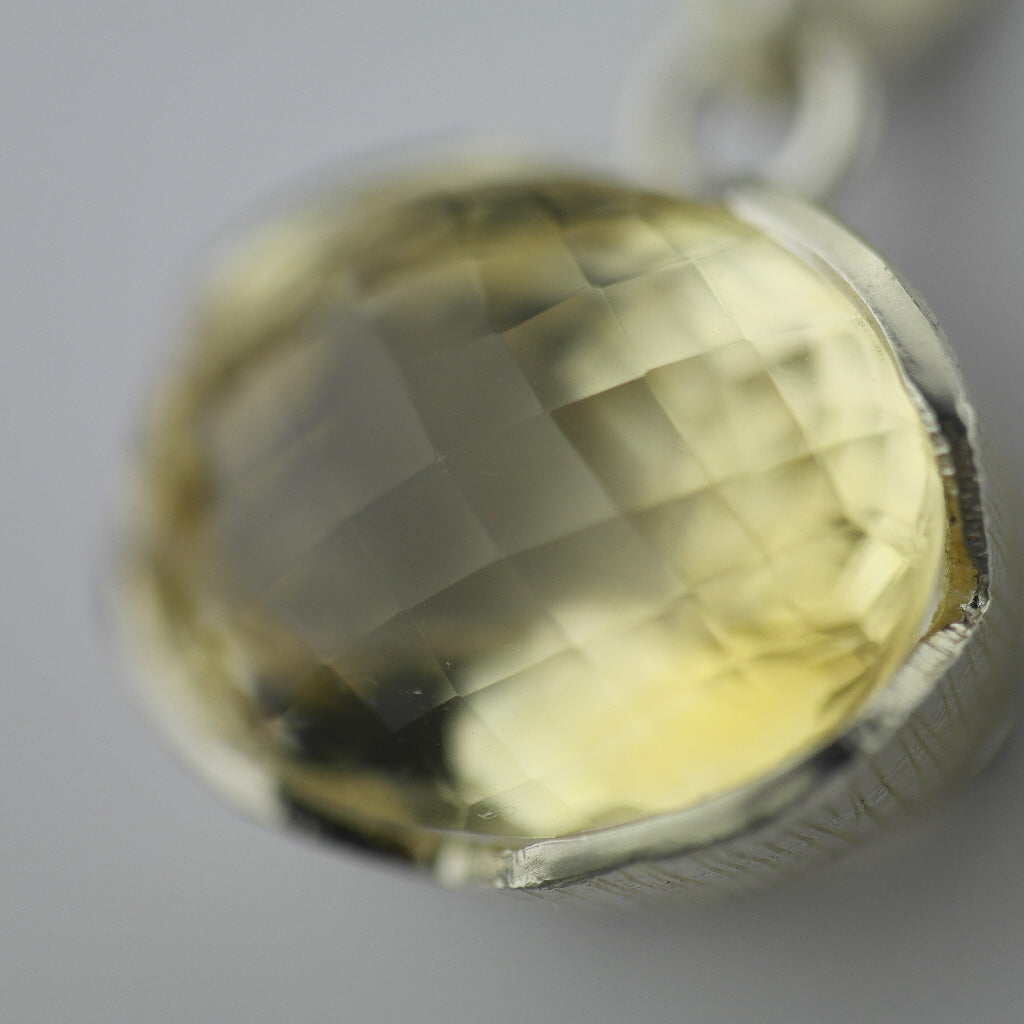 Citrine gemstone pendant with sterling silver chain from "Pomegranate"