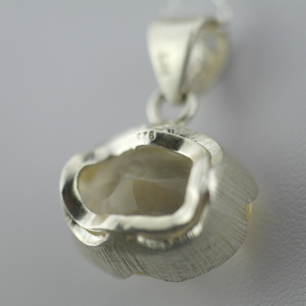 Citrine gemstone pendant with sterling silver chain from "Pomegranate"