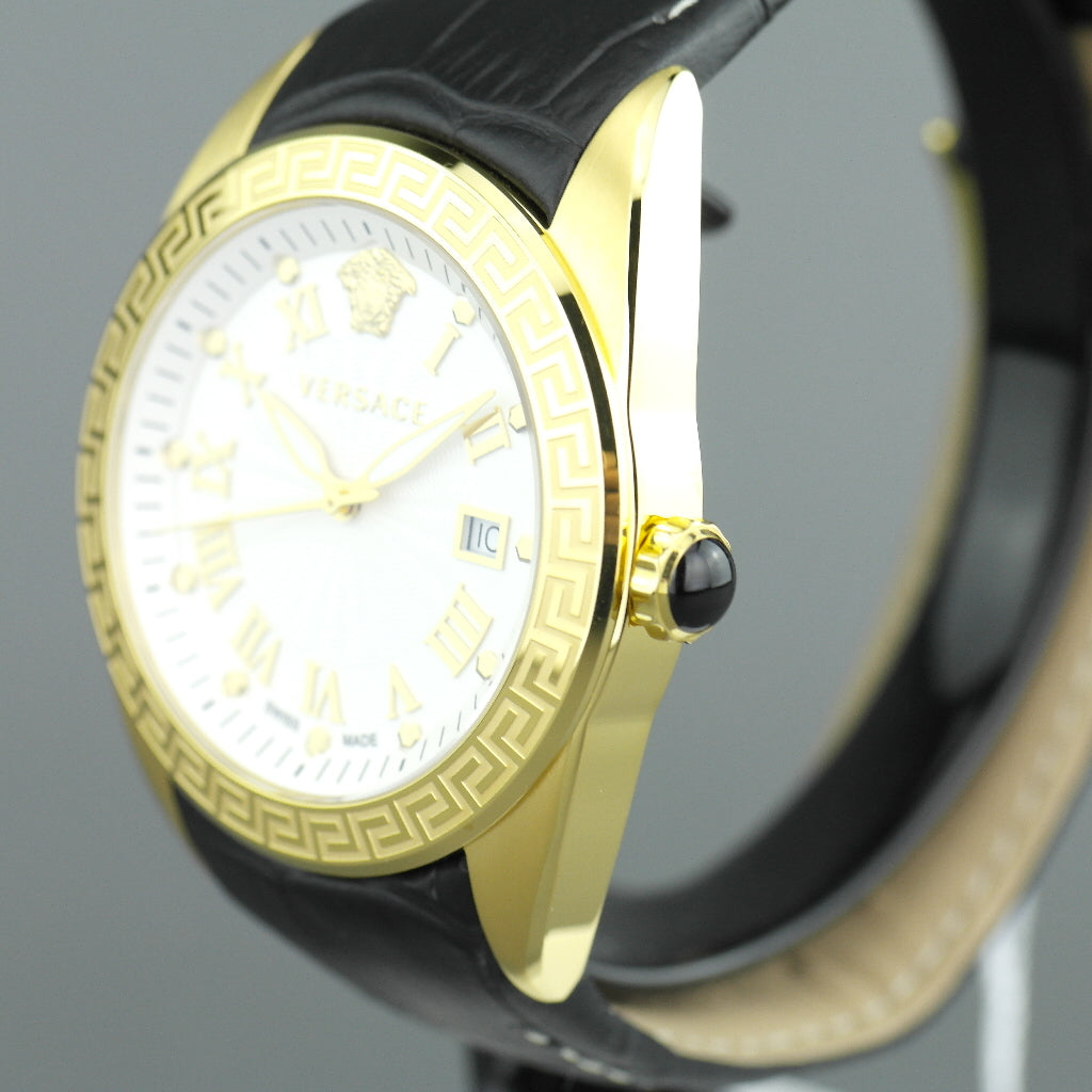 Versace V-Sport II gold plated wristwatch with strap