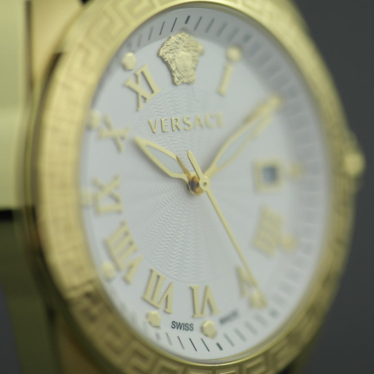 Versace V-Sport II gold plated wristwatch with strap