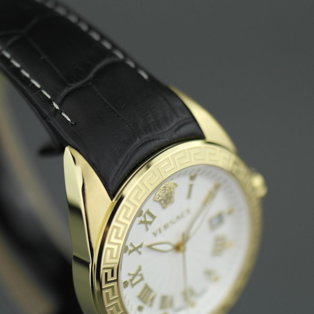 Versace V-Sport II gold plated wristwatch with strap