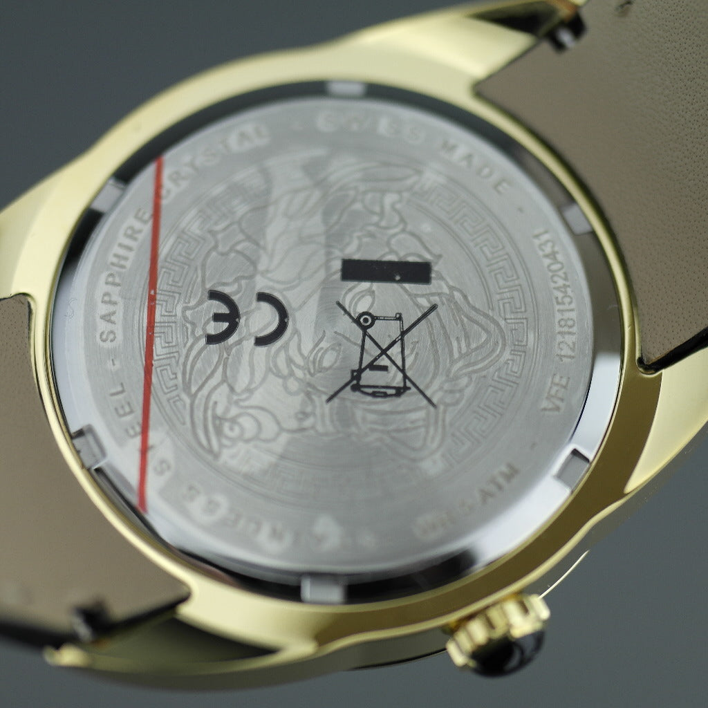 Versace V-Sport II gold plated wristwatch with strap