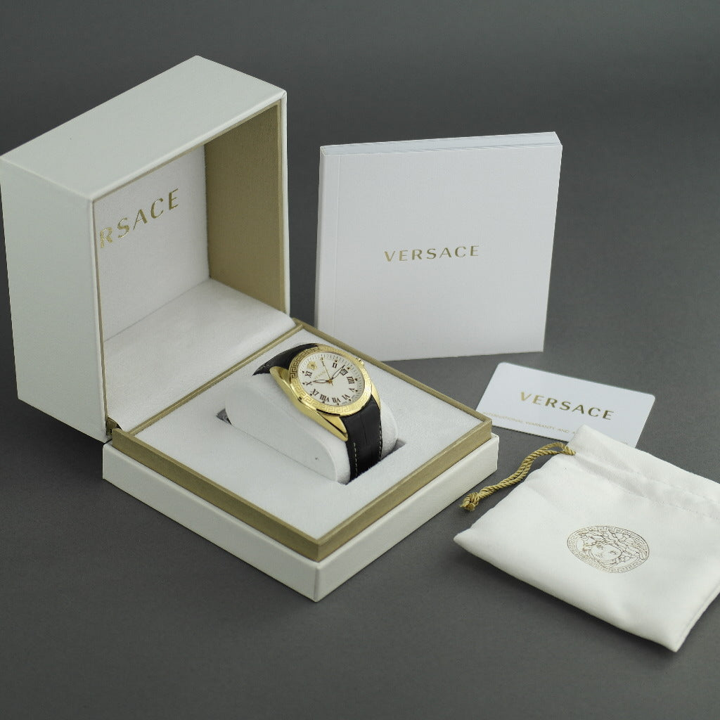 Versace V-Sport II gold plated wristwatch with strap