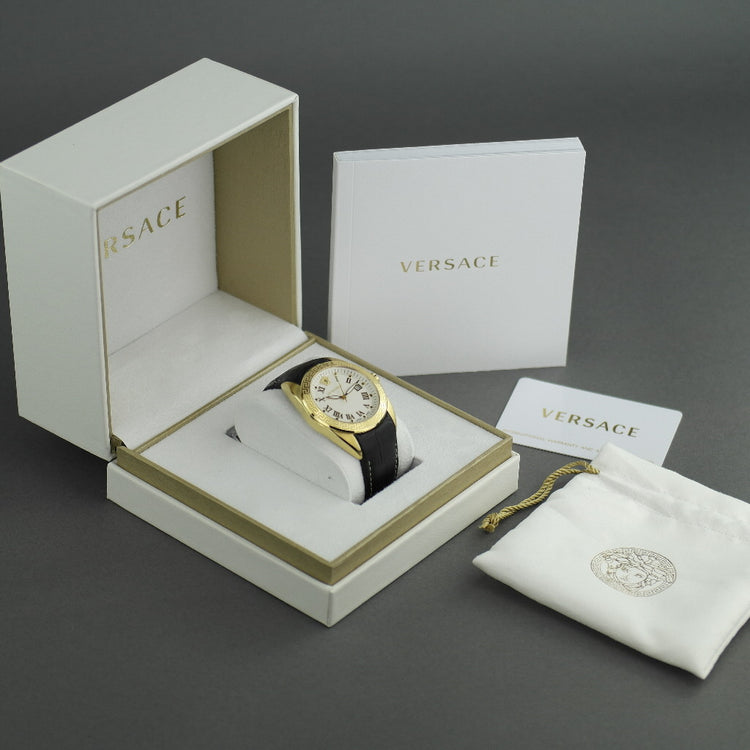 Versace V-Sport II vergoldete Armbanduhr mit Armband