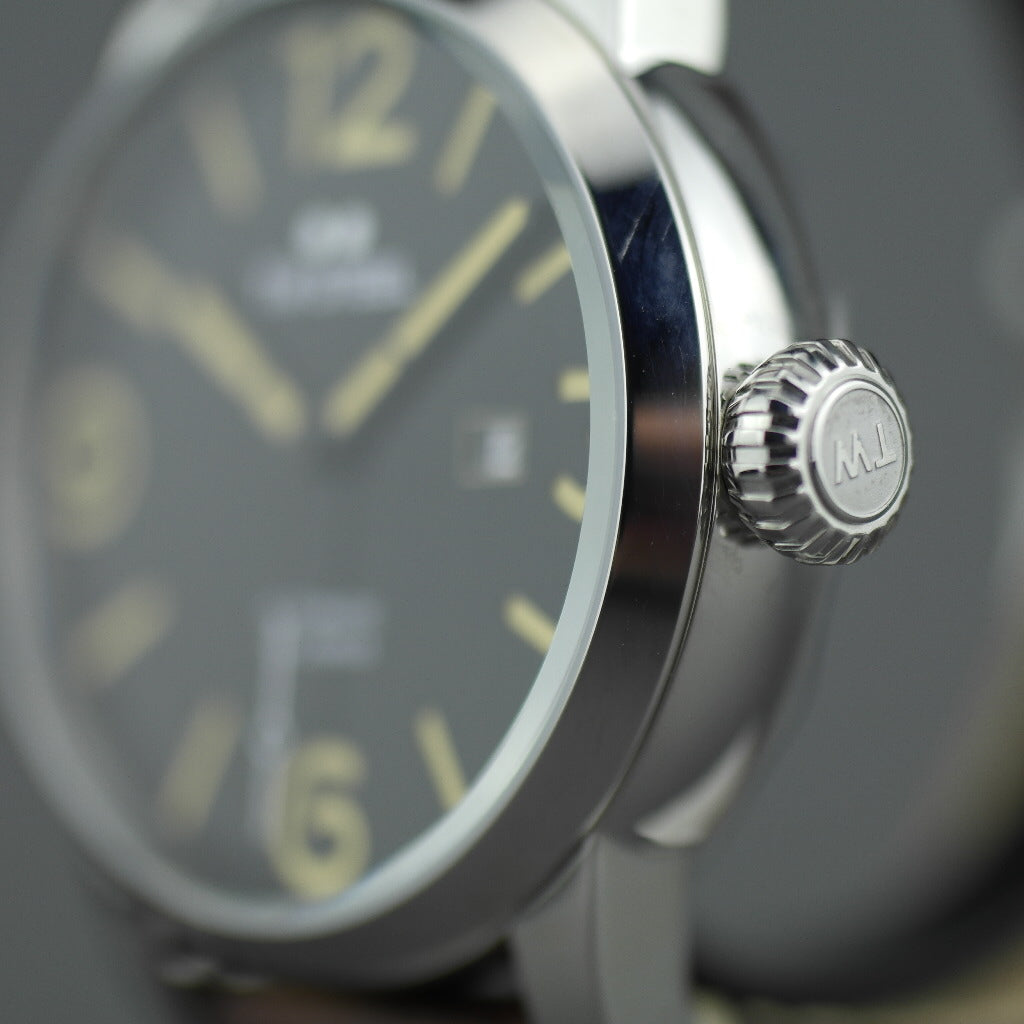 TW Steel Automatic Casual Men's wrist watch with brown leather strap